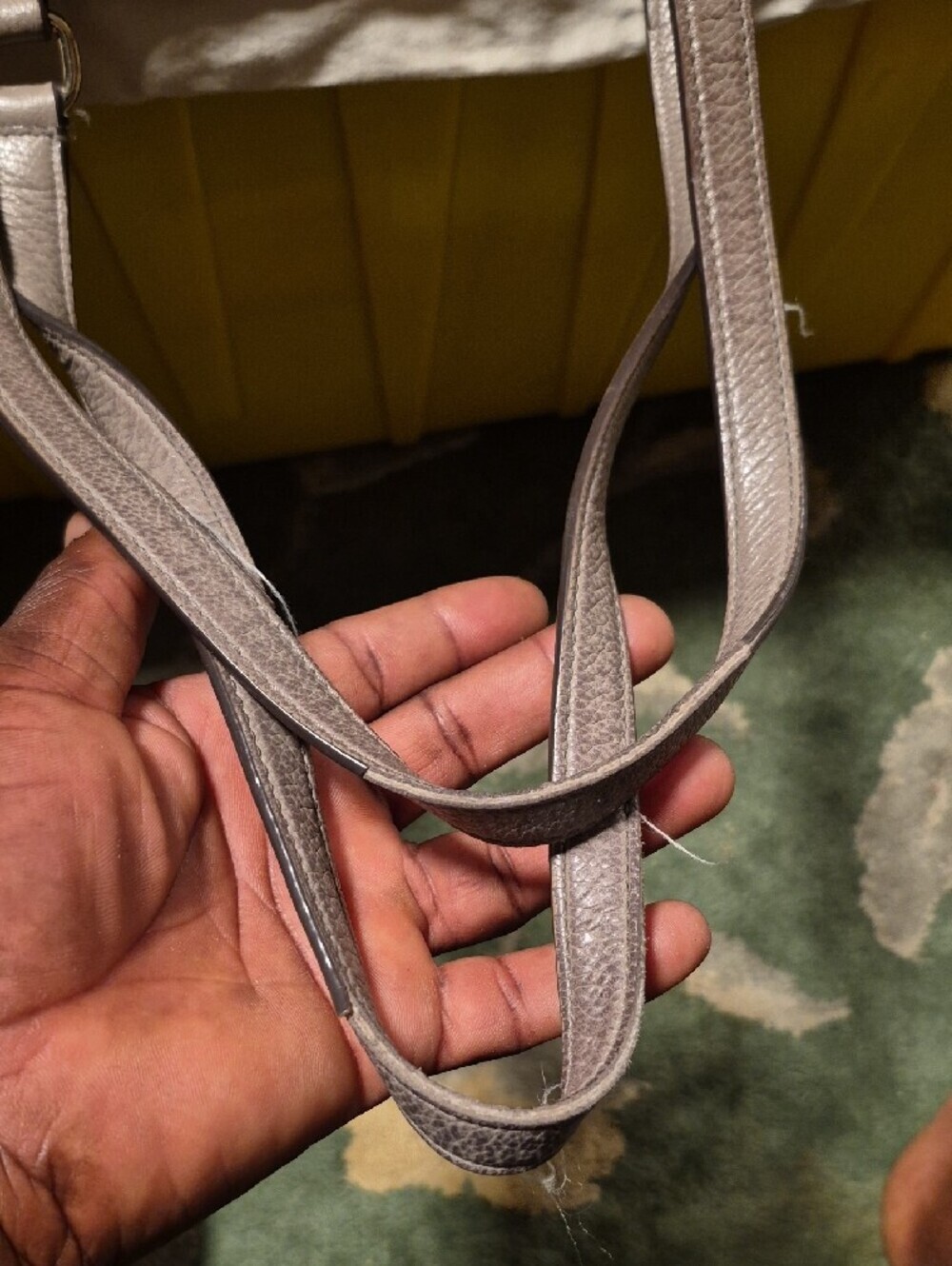 kate spade pebble leather embossed tote in taupe gray - Picture 9 of 9